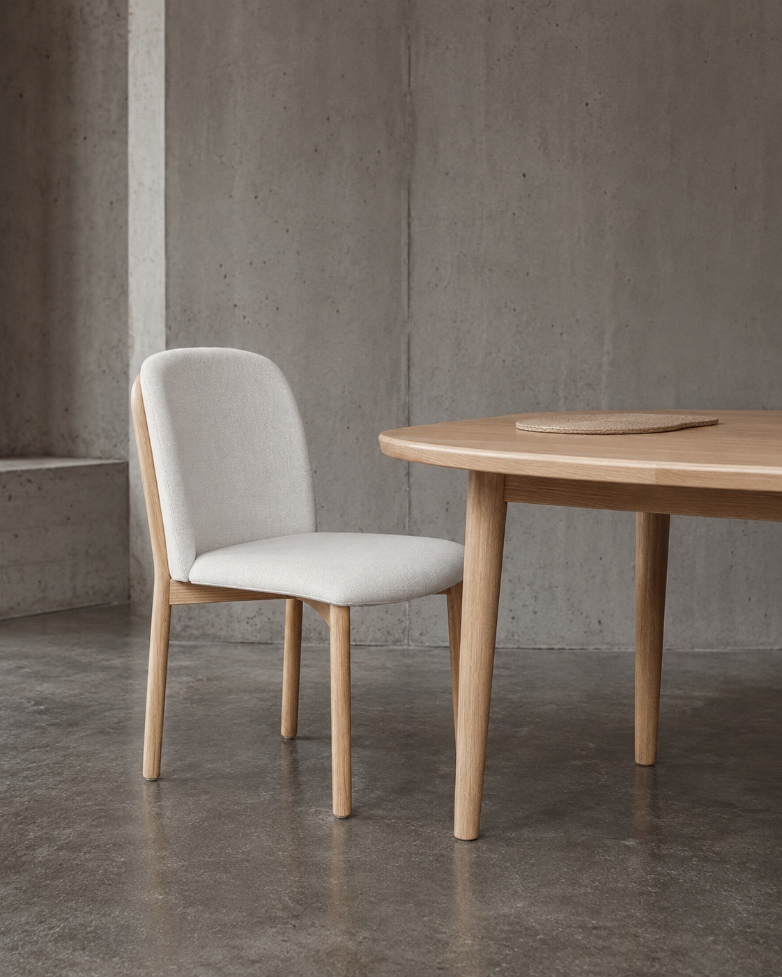 Silla Manhattan Madera Fresno Natural y Lino Beige (Llegada en Agosto)