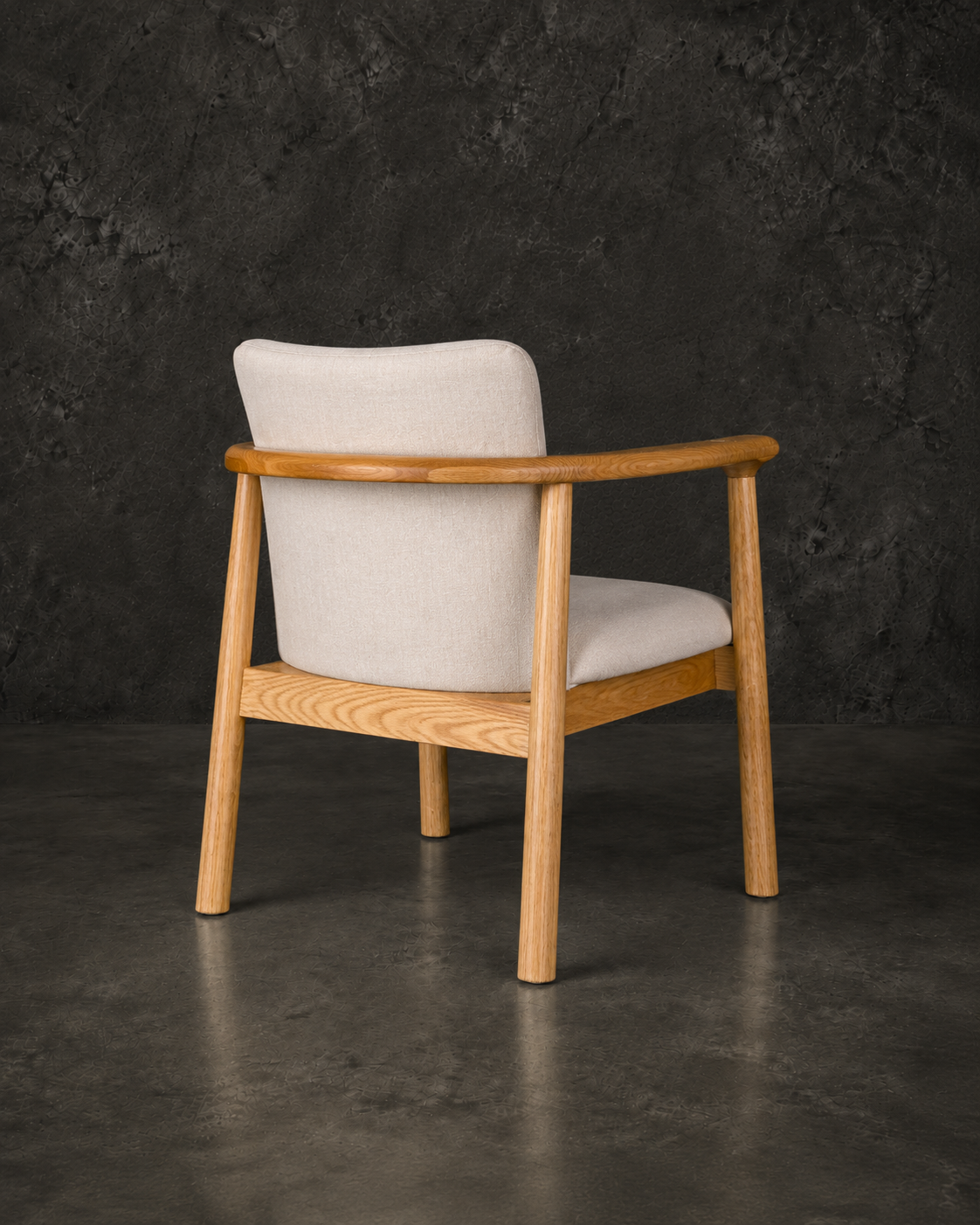 Sitial Mateo · Madera Fresno Natural y Lino Beige (Llegada en Agosto)