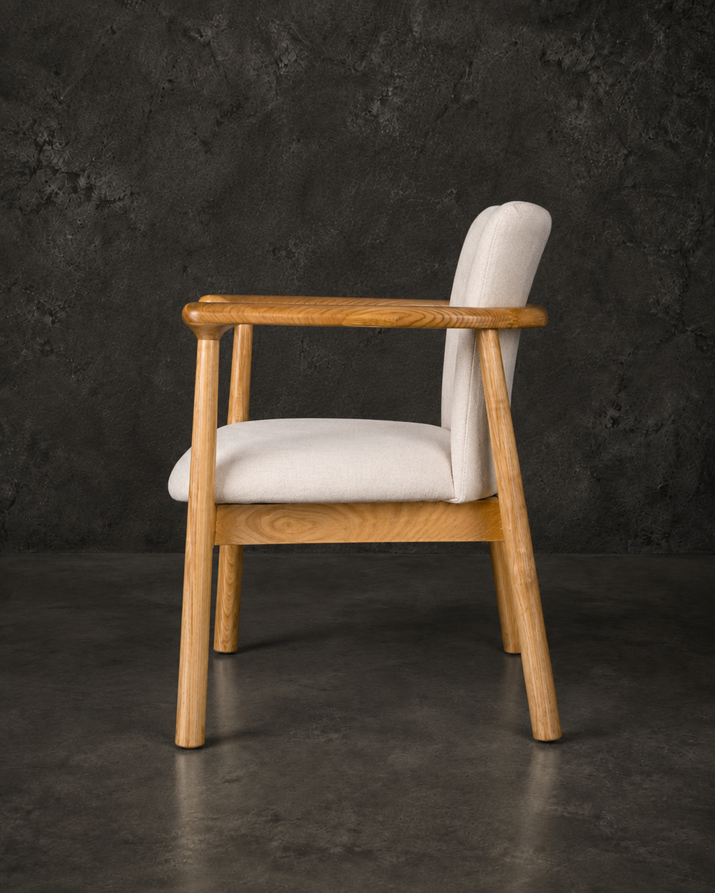 Sitial Mateo · Madera Fresno Natural y Lino Beige (Llegada en Agosto)