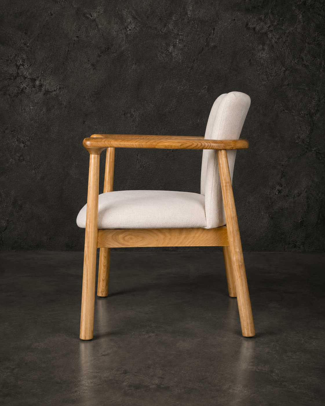 Sitial Mateo · Madera Fresno Natural y Lino Beige (Llegada en Agosto)