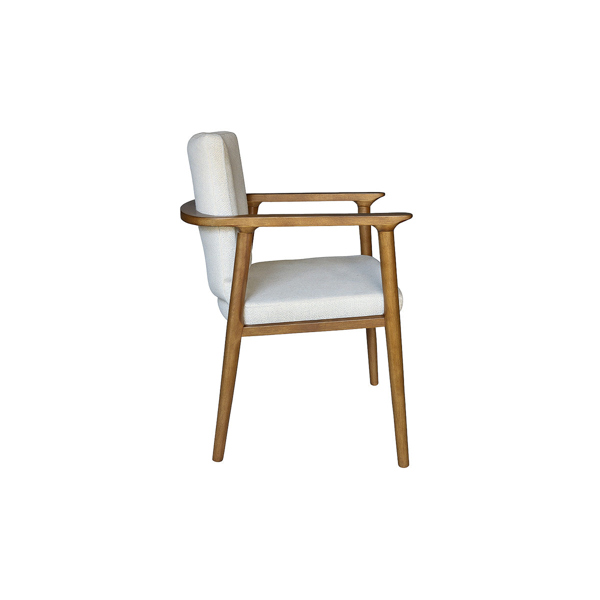 Silla Polette Lino Beige Madera Walnut