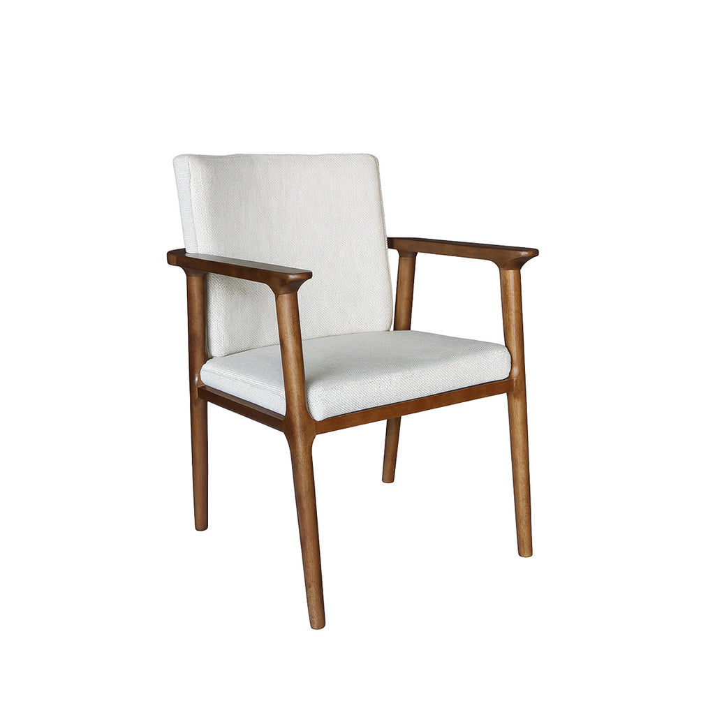Silla Polette Lino Beige Madera Walnut