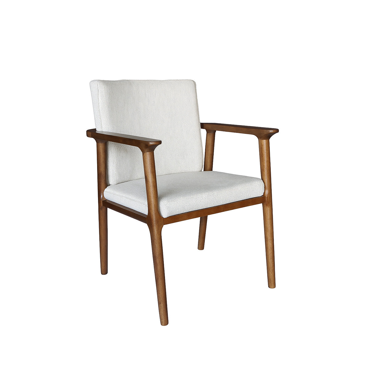 Silla Polette Lino Beige Madera Walnut