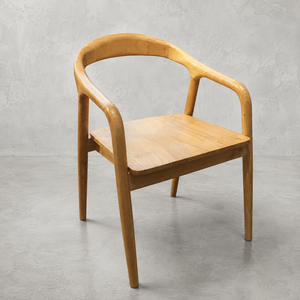 Silla Jack Madera de Caucho Color Claro