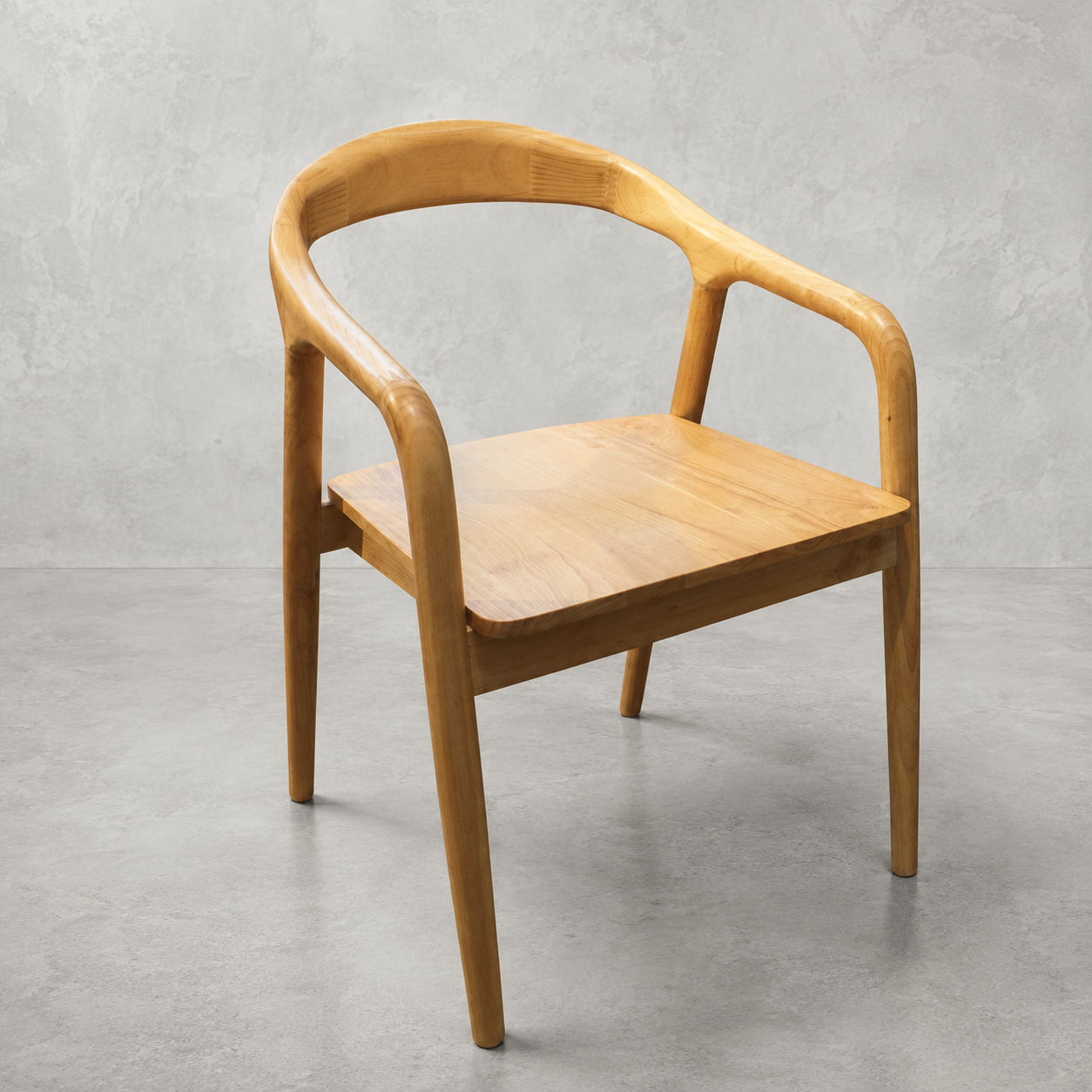 Silla Jack Madera de Caucho Color Claro