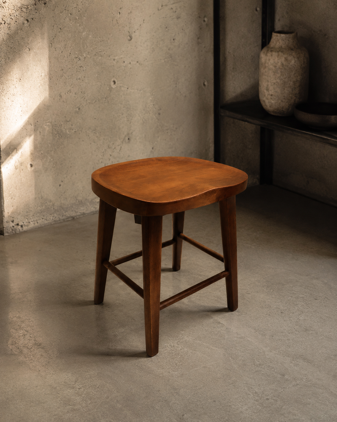 Banqueta Rufus – Madera de Caucho Walnut