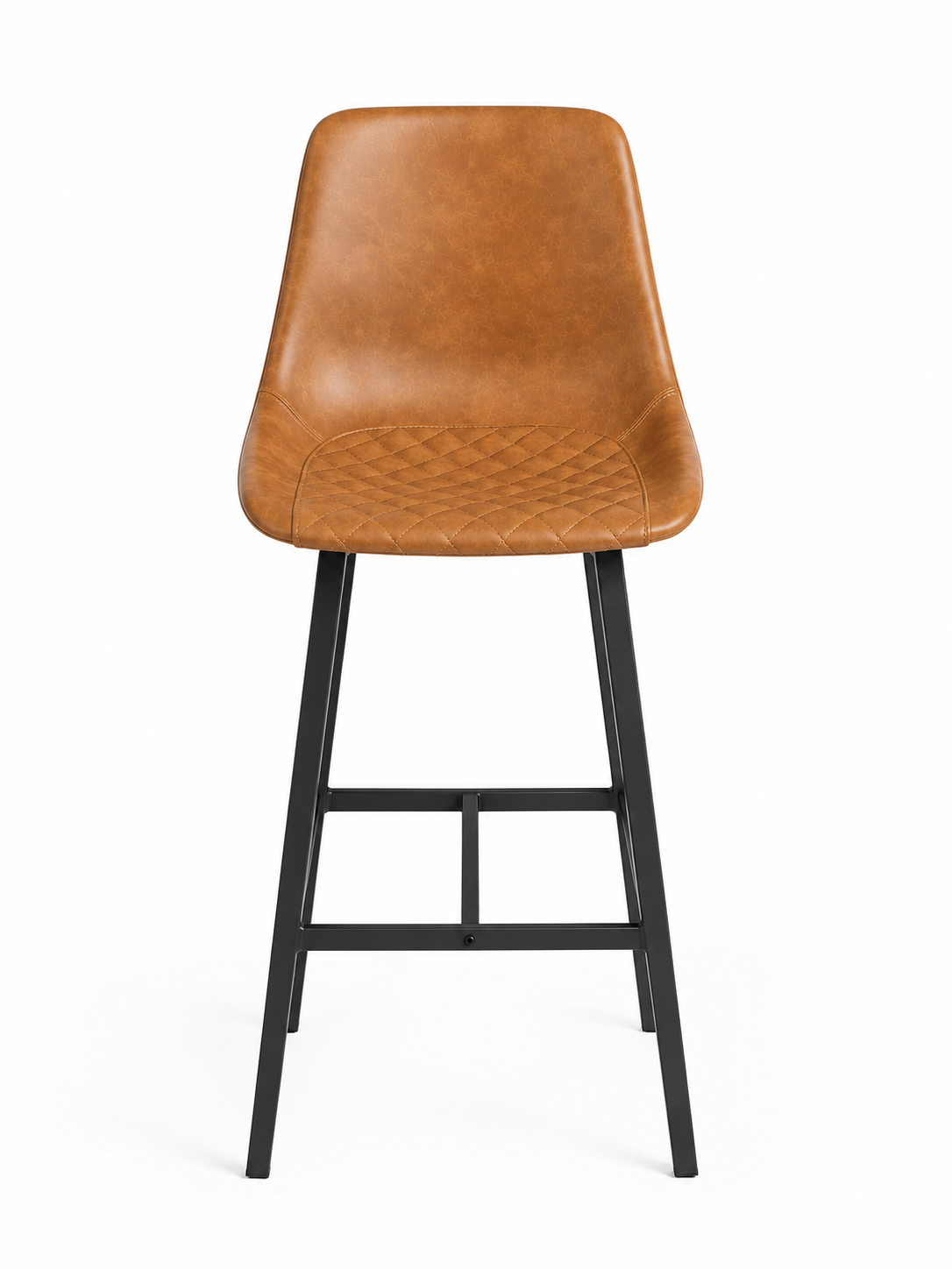 Silla Bar Bazul Eco Cuero y Acero Negro
