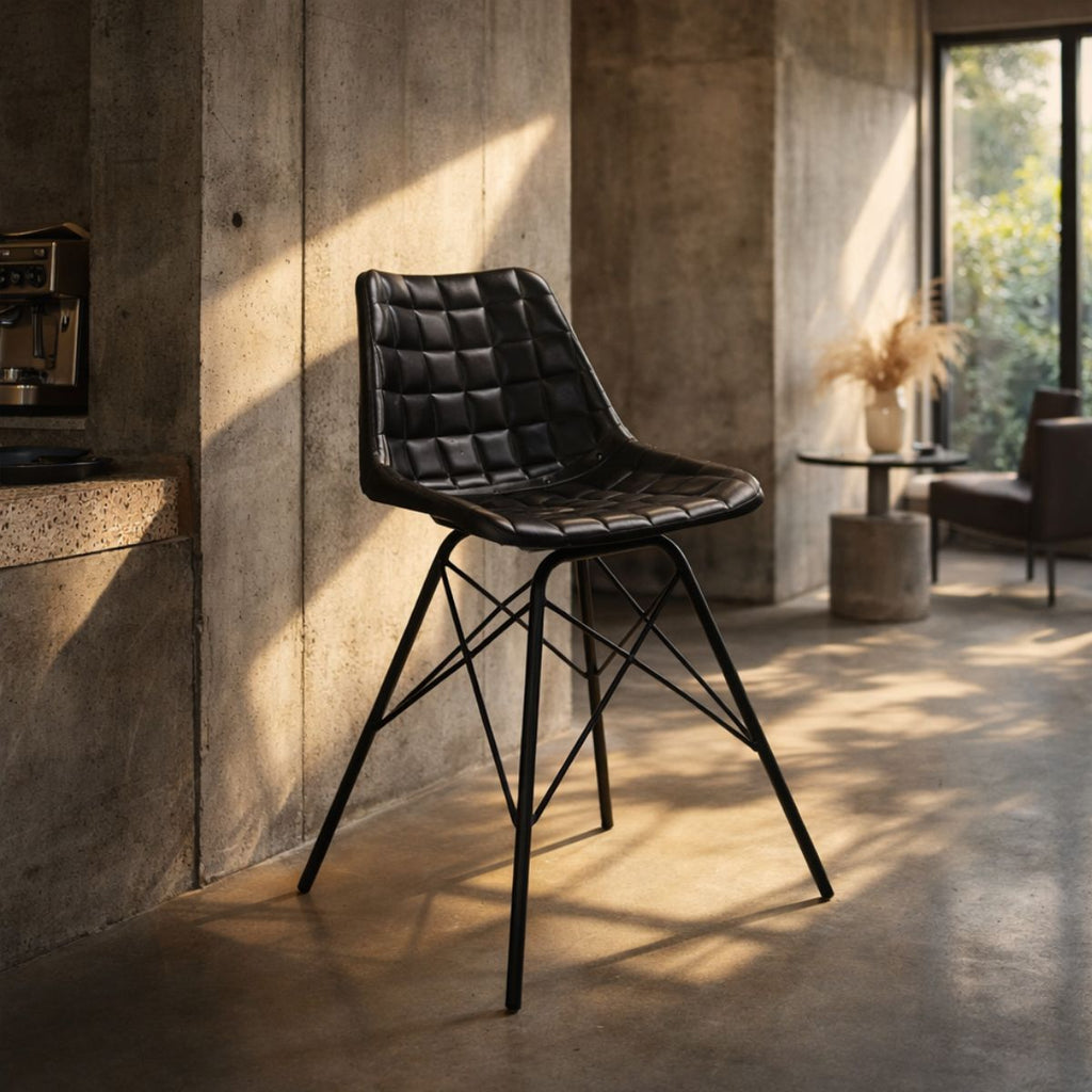 Silla de Cuero Coimbra Negro