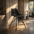 Silla de Cuero Coimbra Negro