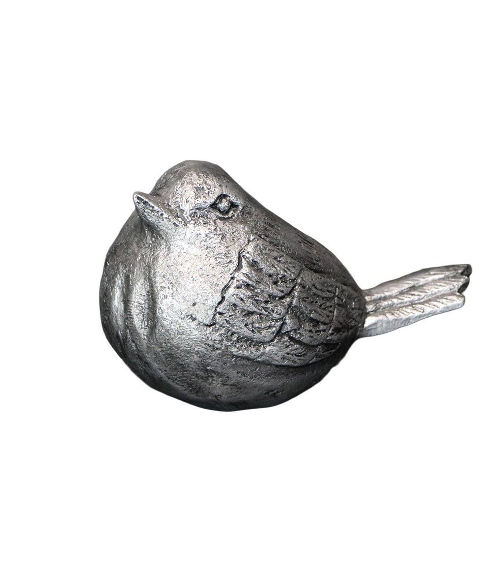 ADORNO PÁJARO PAULA POLIRESINA PLATEADO