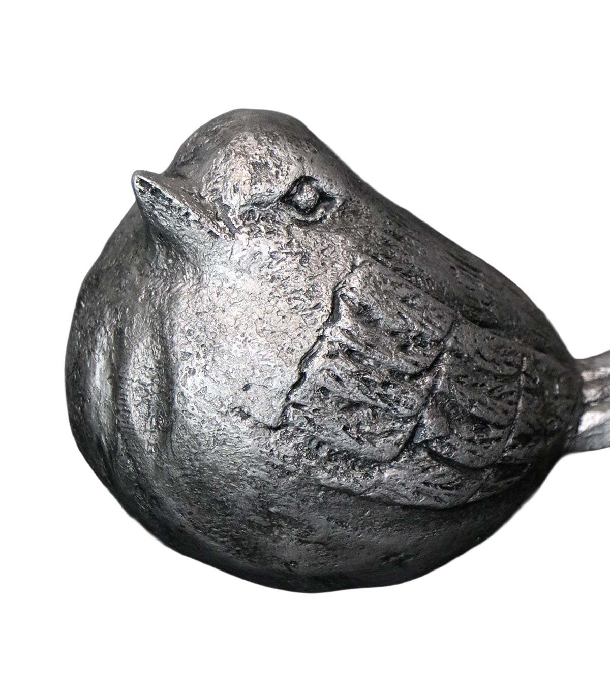 ADORNO PÁJARO PAULA POLIRESINA PLATEADO