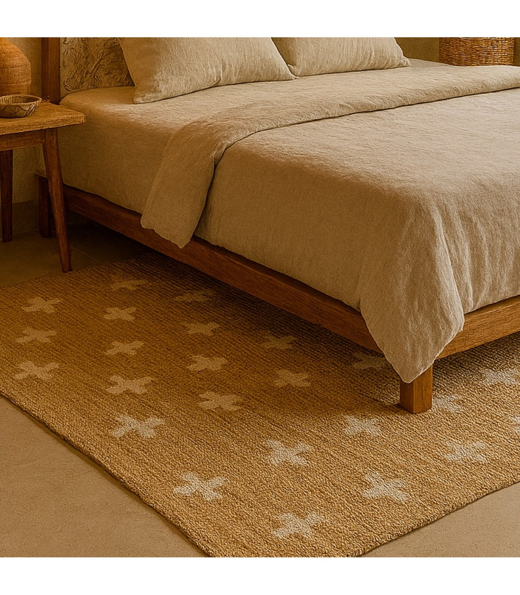 Alfombra Cruces Yuta Natural M