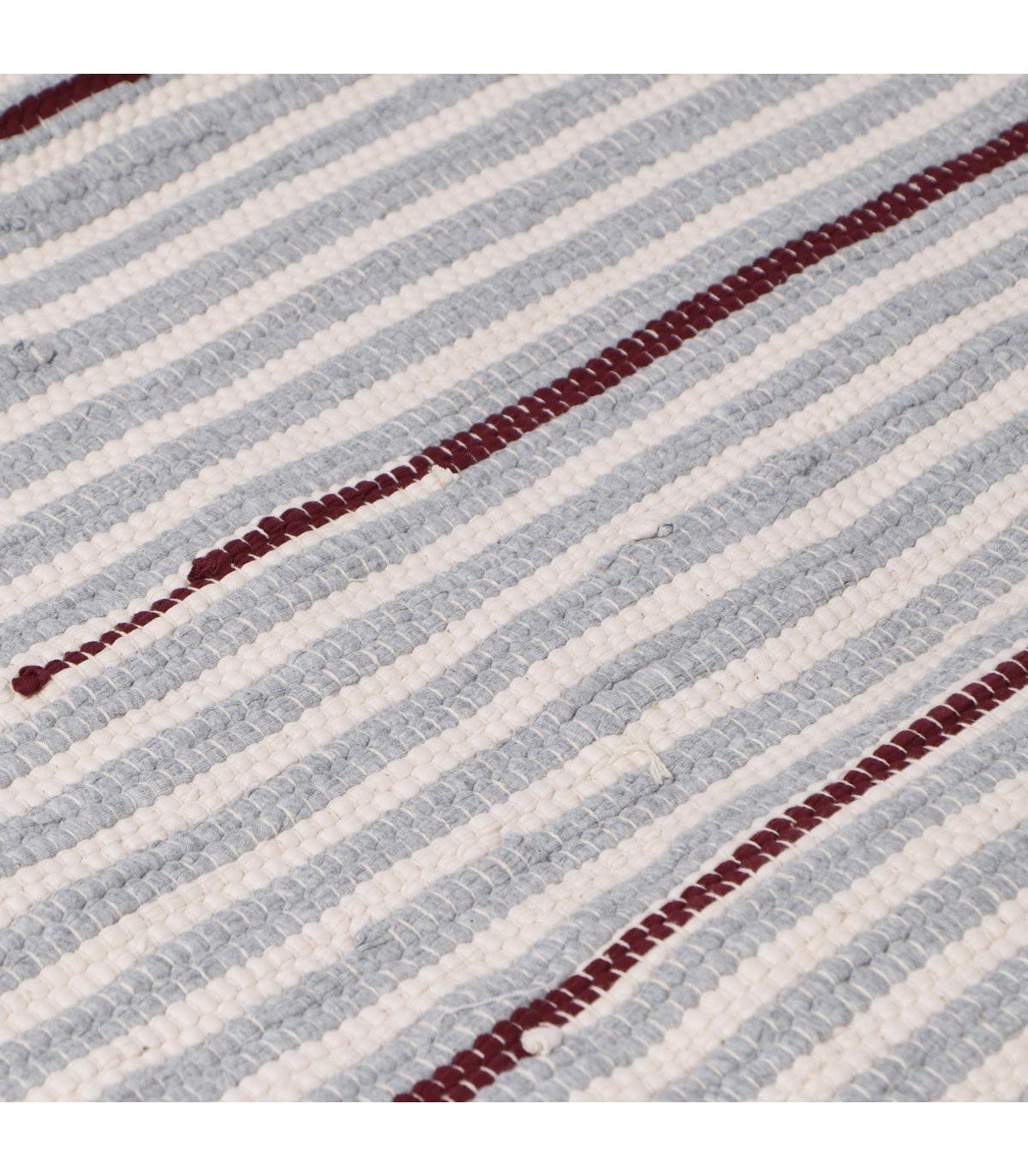 Alfombra Janika de Yute y Algodón Beige-Blanco