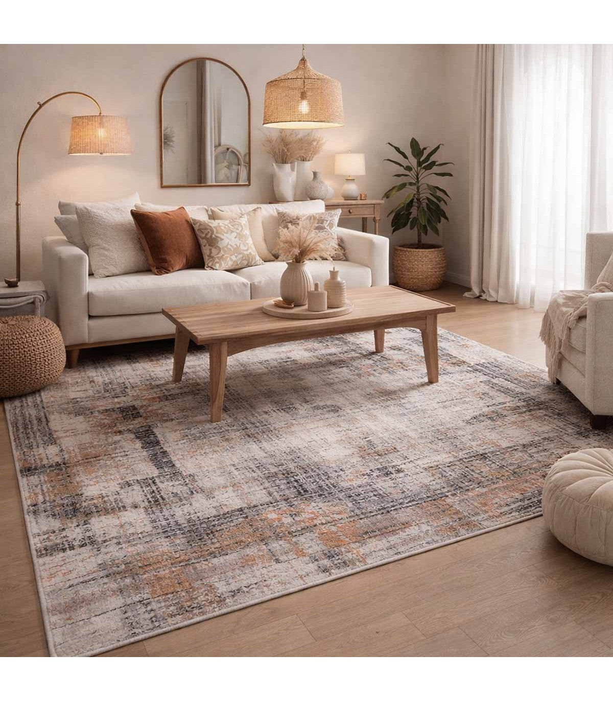 Alfombra Turca Gallery Geométrica Crema/Gris 160x230cm