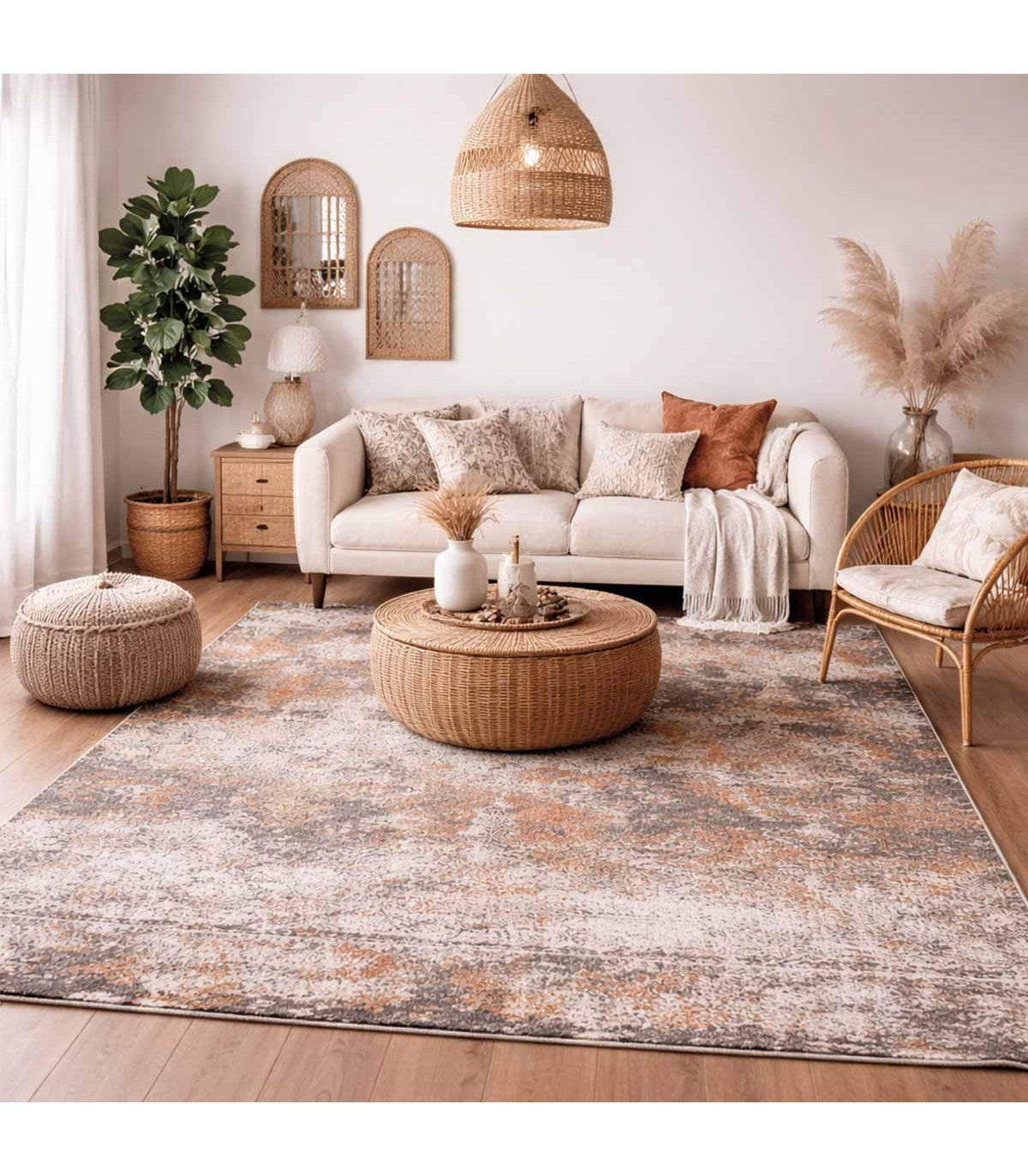 Alfombra Turca Gallery Marroquí Gris/Cobre 200x290cm