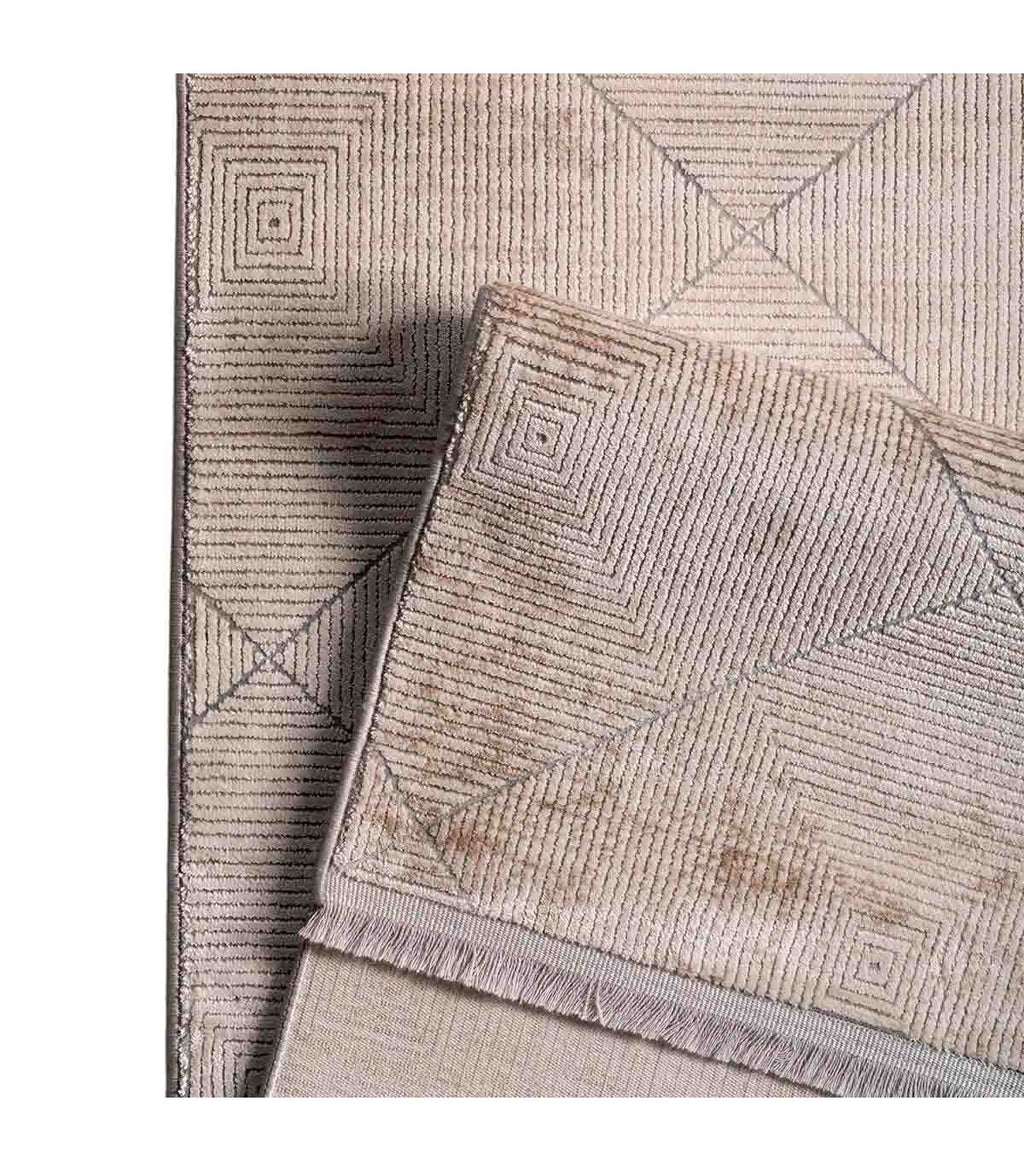 Alfombra Turca Mazzini Gris C/ Blanco 160x230cm
