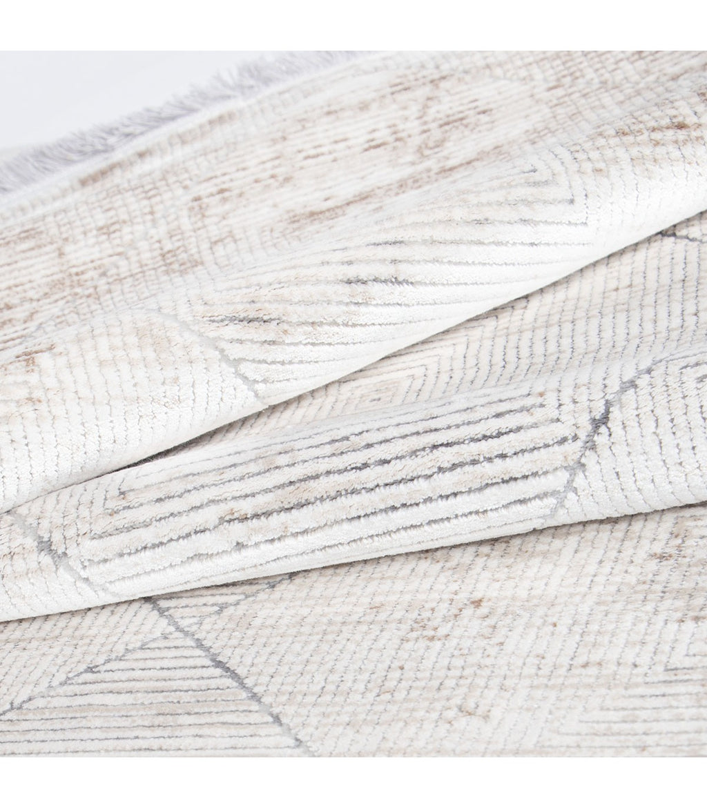 Alfombra Turca Mazzini Gris C/ Blanco 200x290cm