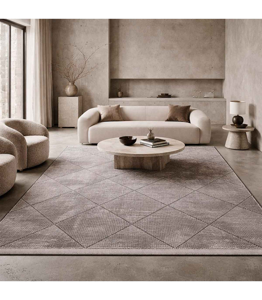Alfombra Turca Mazzini Gris/Rombo 200x290cm