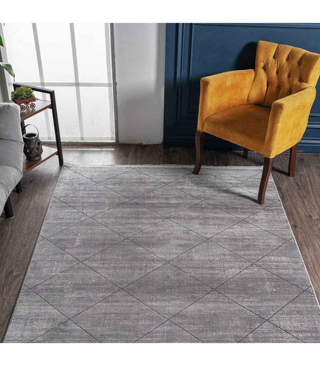 Alfombra Turca Mazzini Gris/Rombo 200x290cm