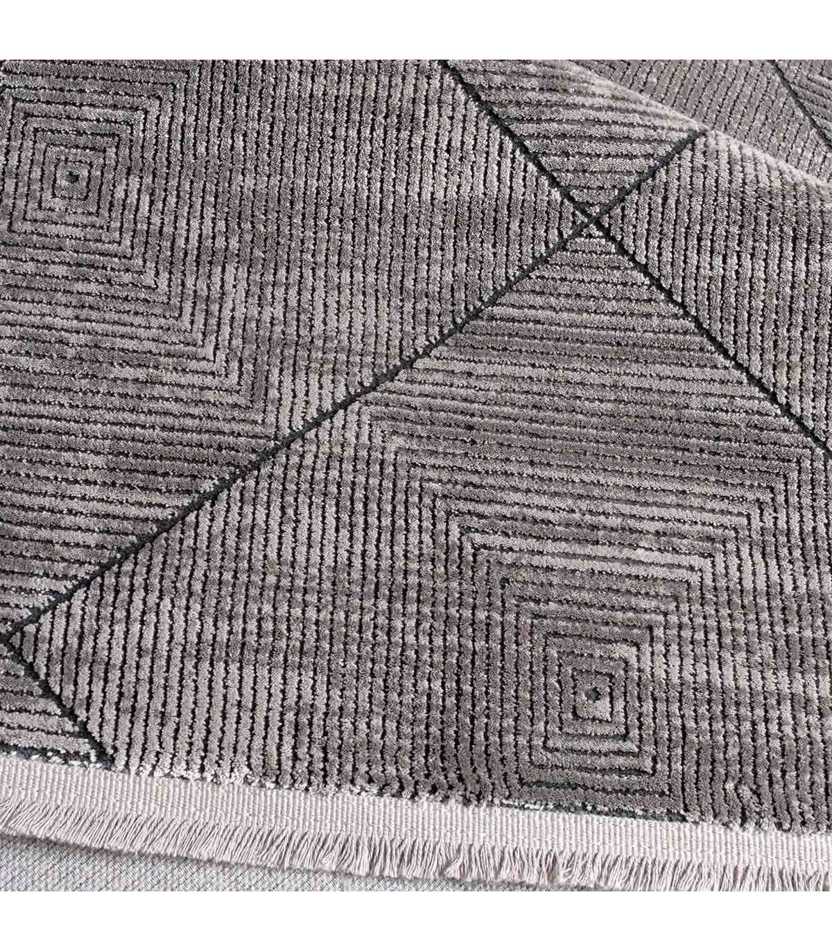 Alfombra Turca Mazzini Gris/Rombo 200x290cm