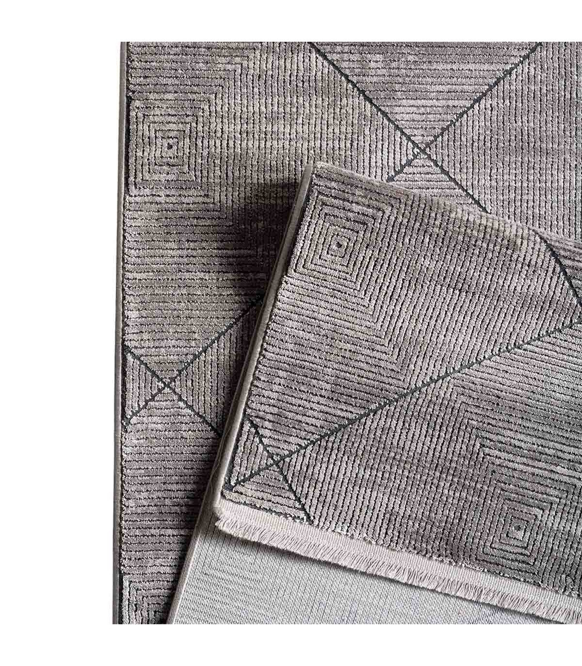 Alfombra Turca Mazzini Gris/Rombo 200x290cm
