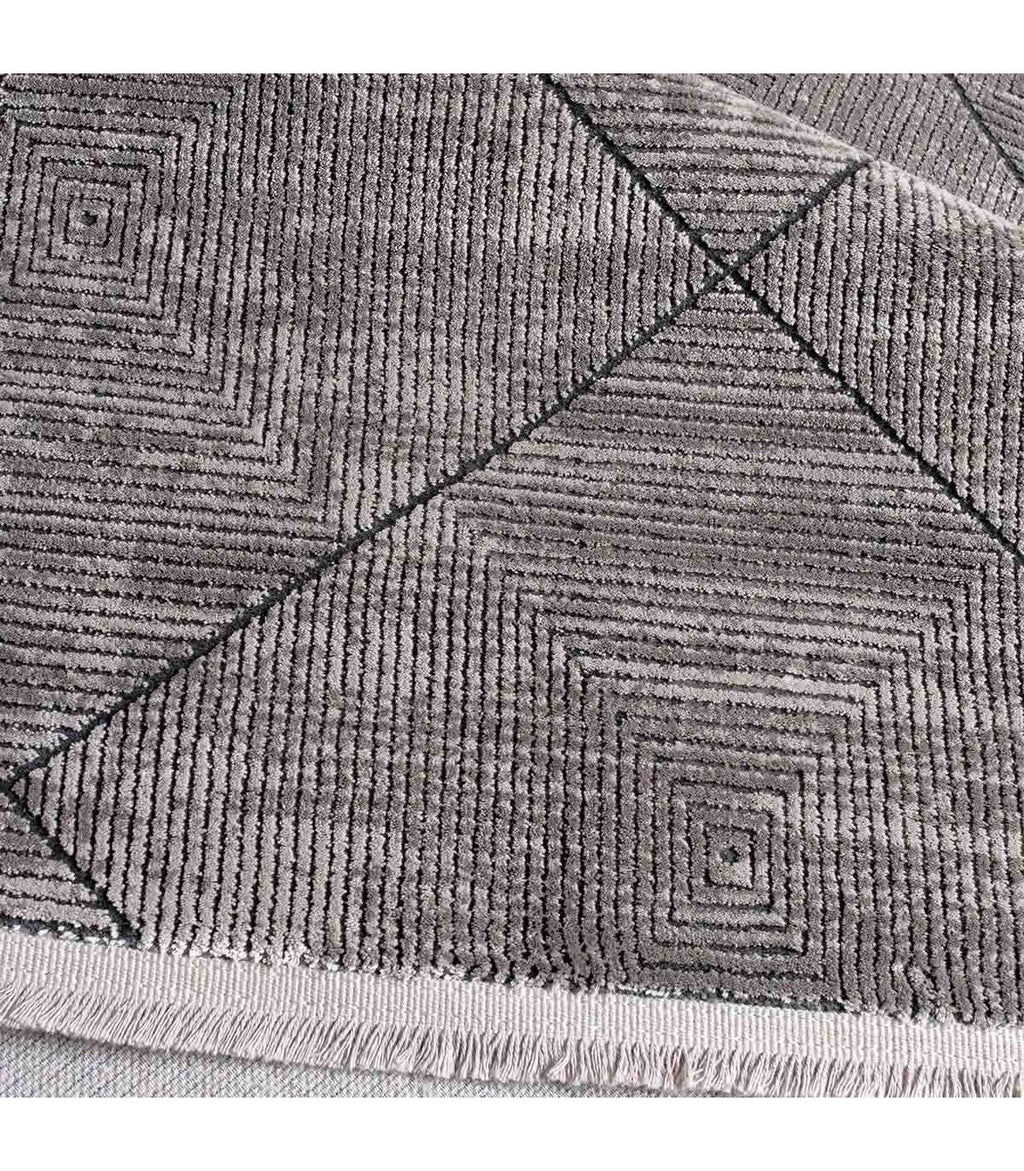 Alfombra Turca Mazzini Gris/Rombo 80x300cm