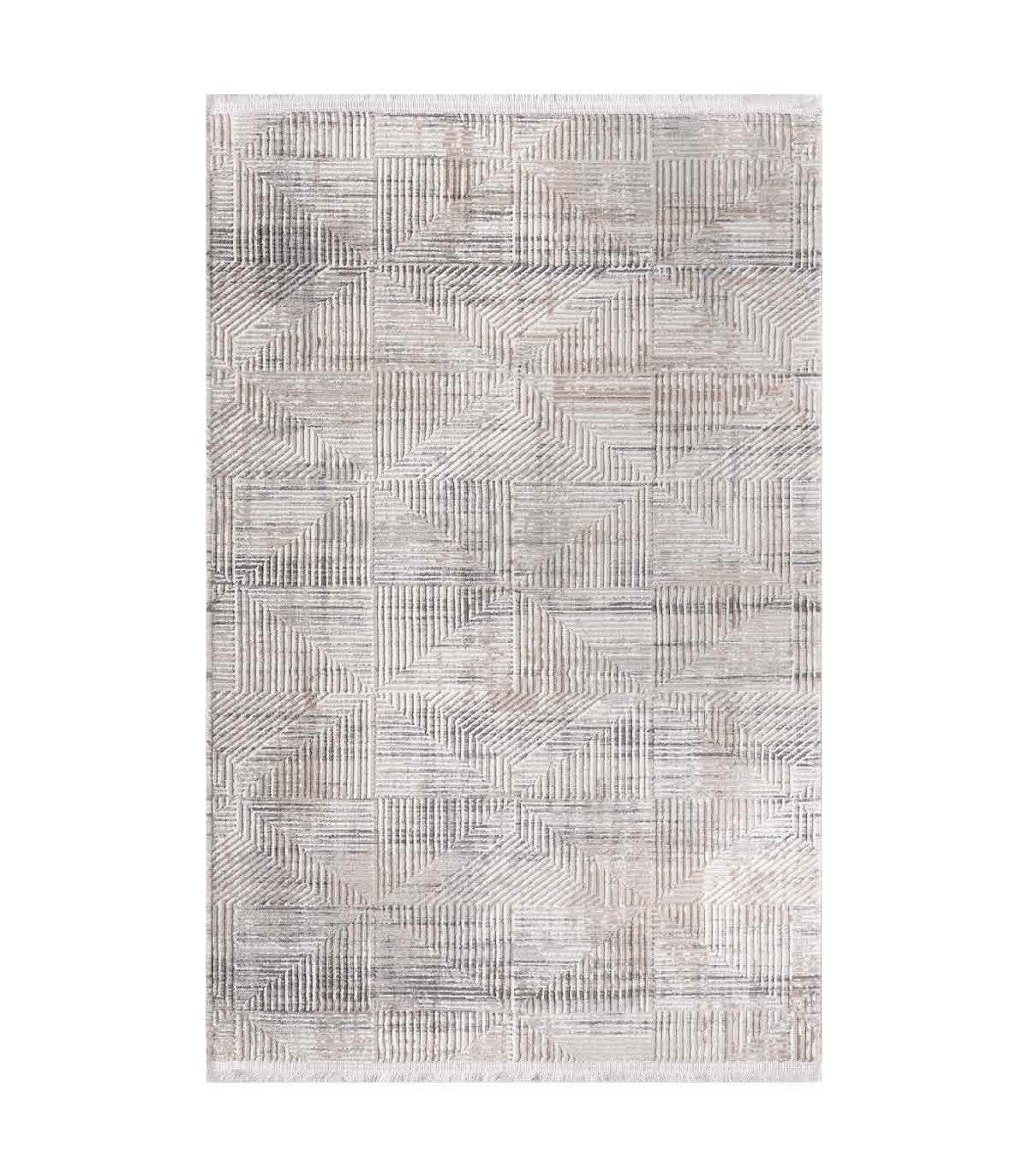 Alfombra Turca Vaivien Beige C/Blanco-Gris 80x300cm
