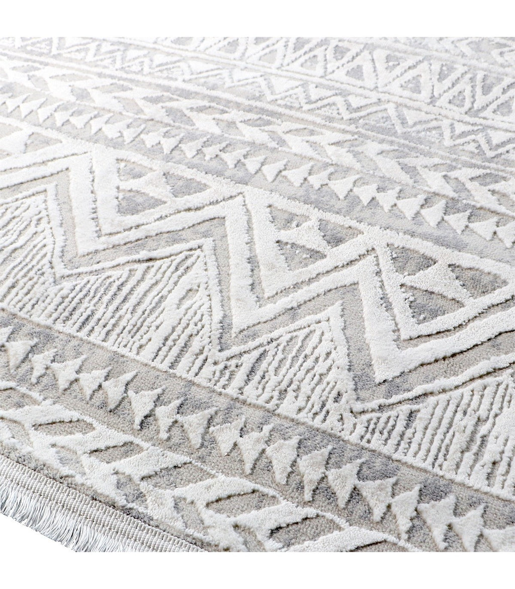 Alfombra Turca Vaivien Beige C/Blanco 160x230cm