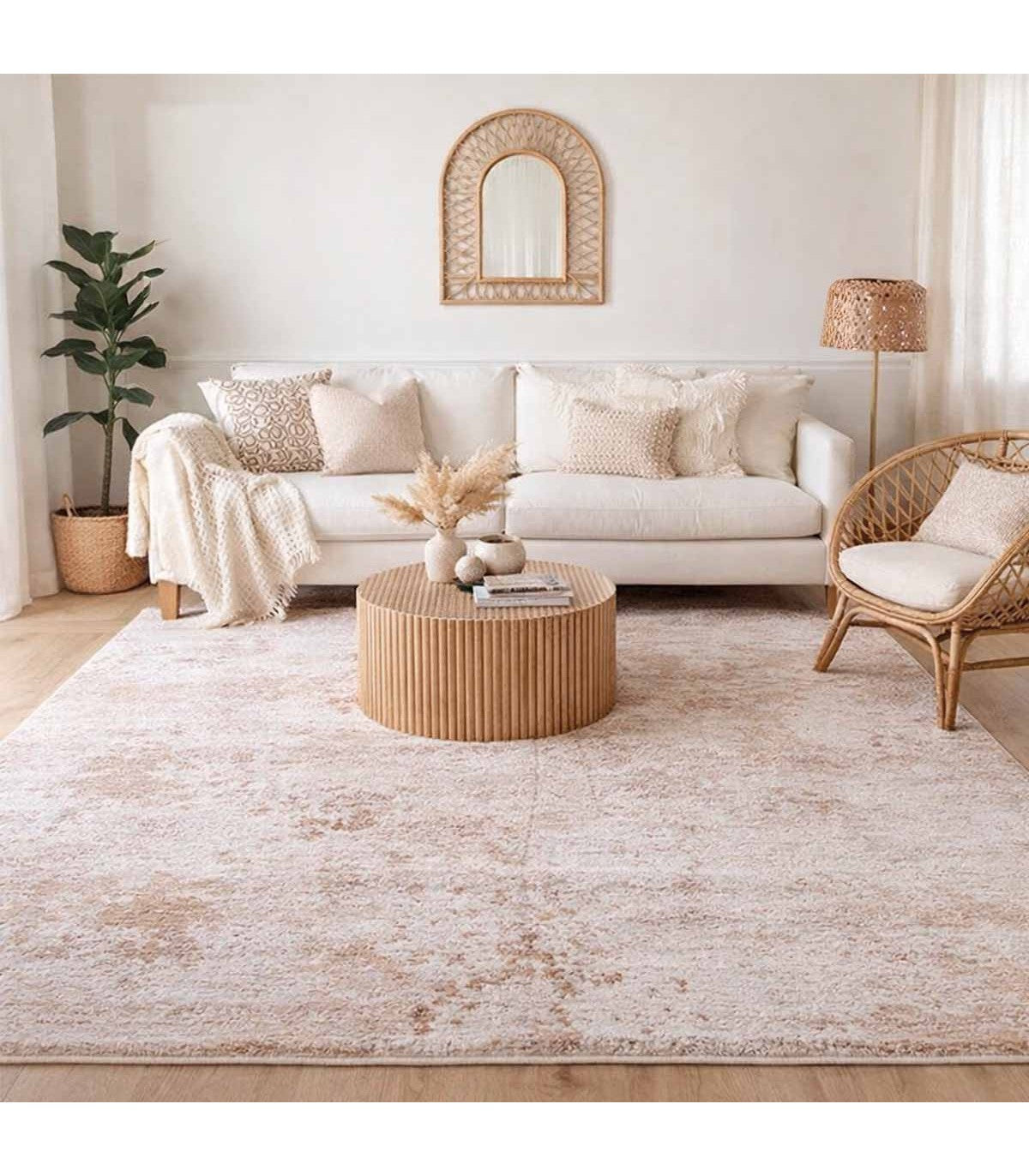 Alfombra Turca Zett03 Crema/Café 200x290cm