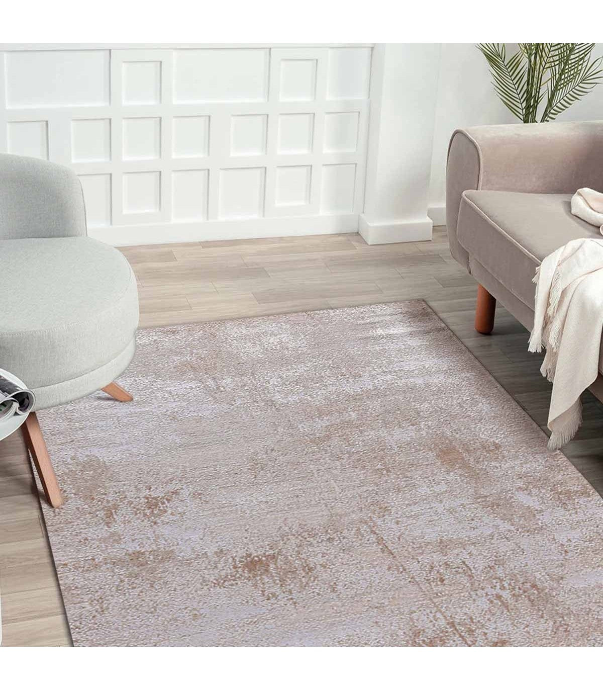 Alfombra Turca Zett03 Crema/Café 80x300cm