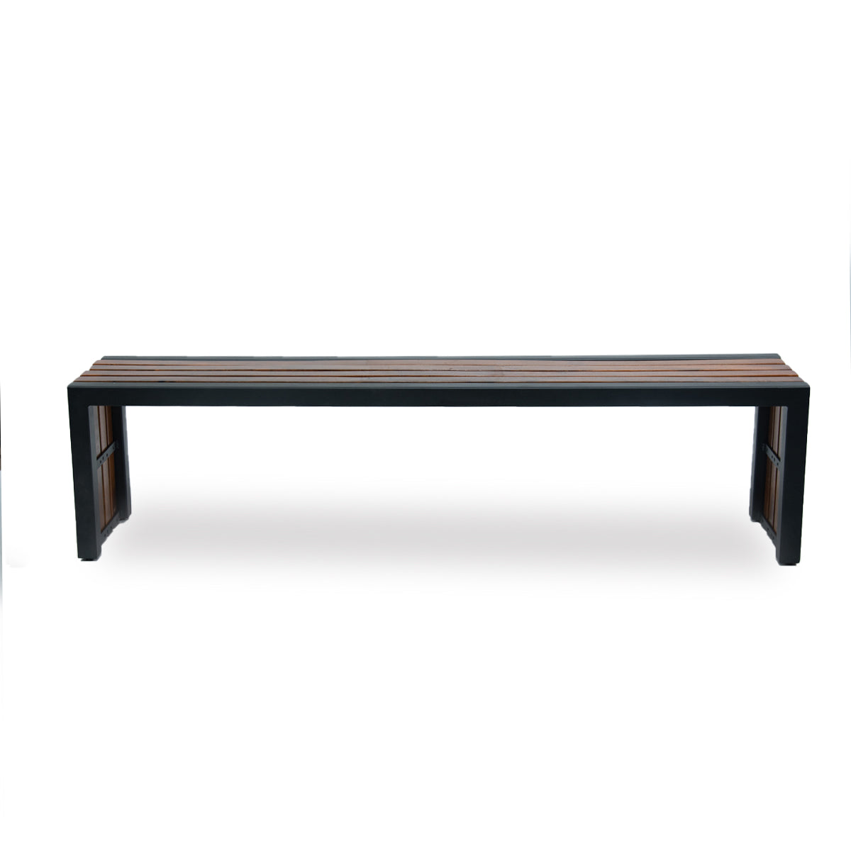 Banca de Madera Natural y Metal 180 cm