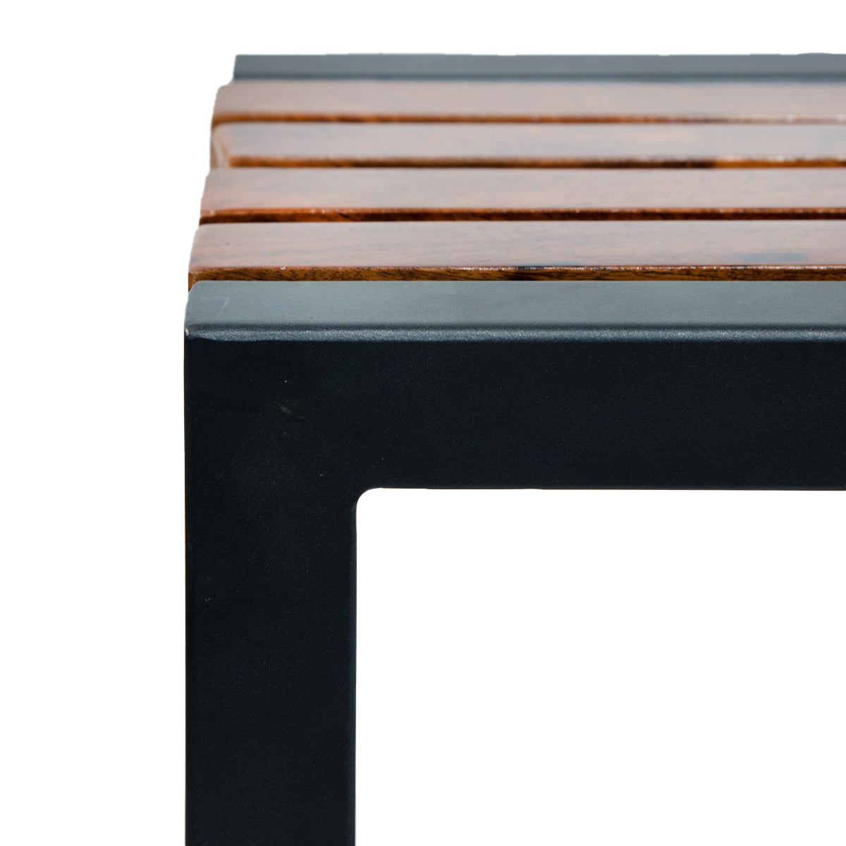 Banca de Madera Natural y Metal 180 cm