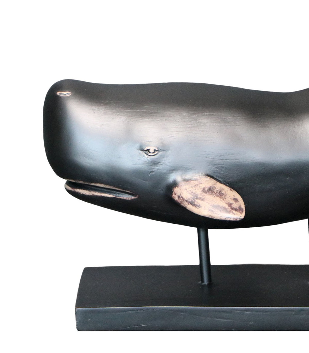ADORNO BALLENA MOBY POLIRESINA NEGRO