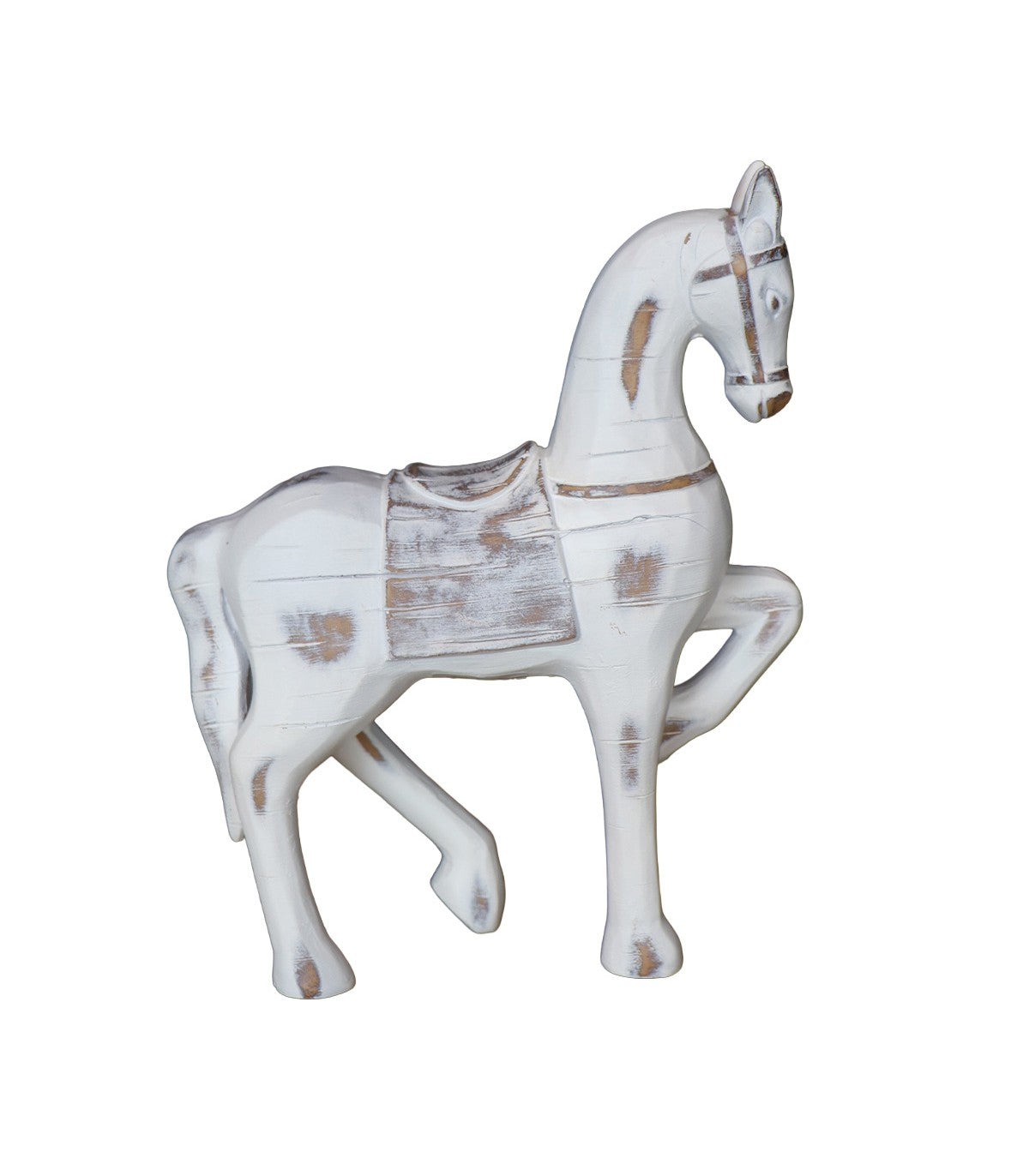 ADORNO CABALLO GRANADA POLIRESINA BLANCO