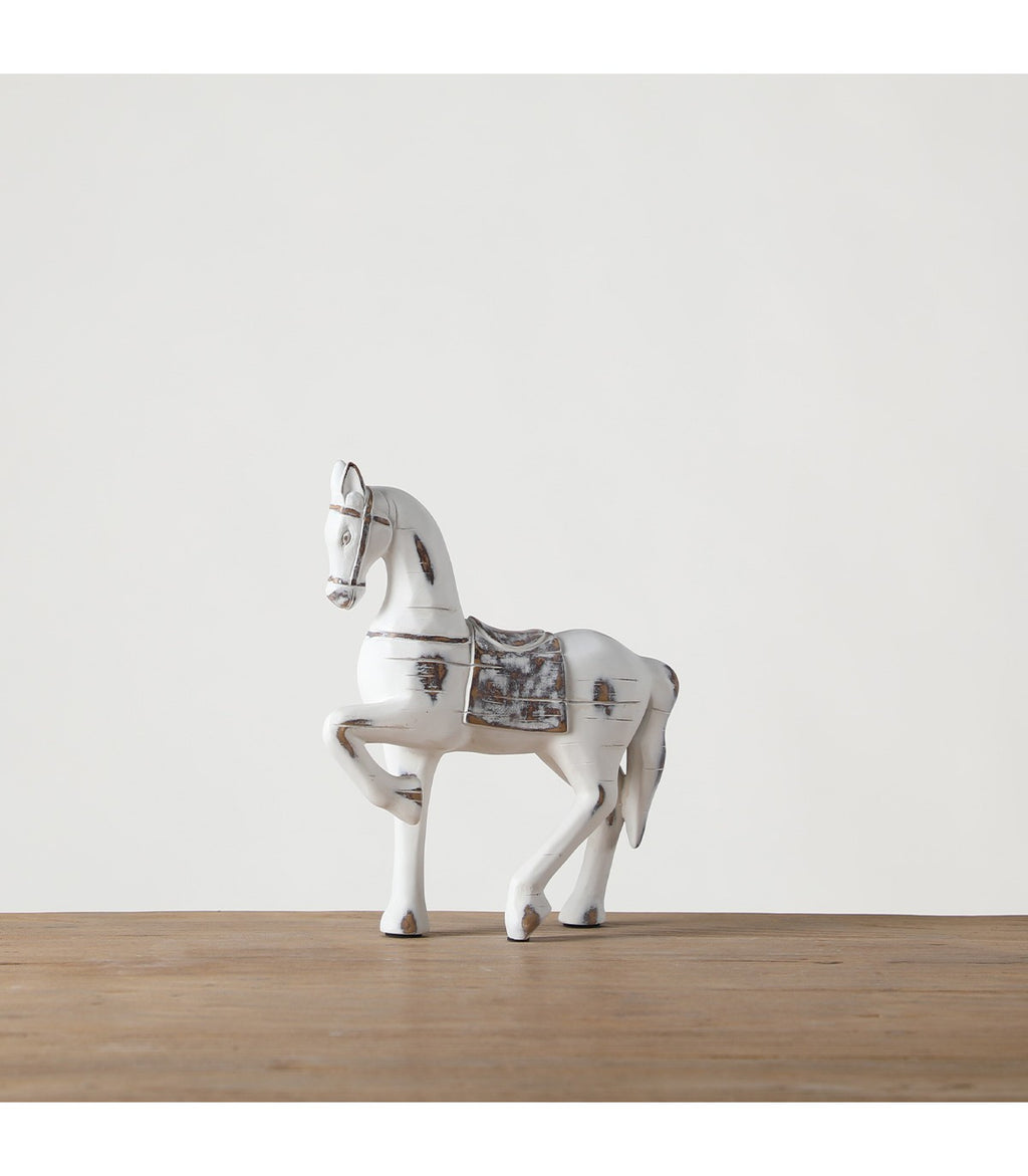 ADORNO CABALLO GRANADA POLIRESINA BLANCO