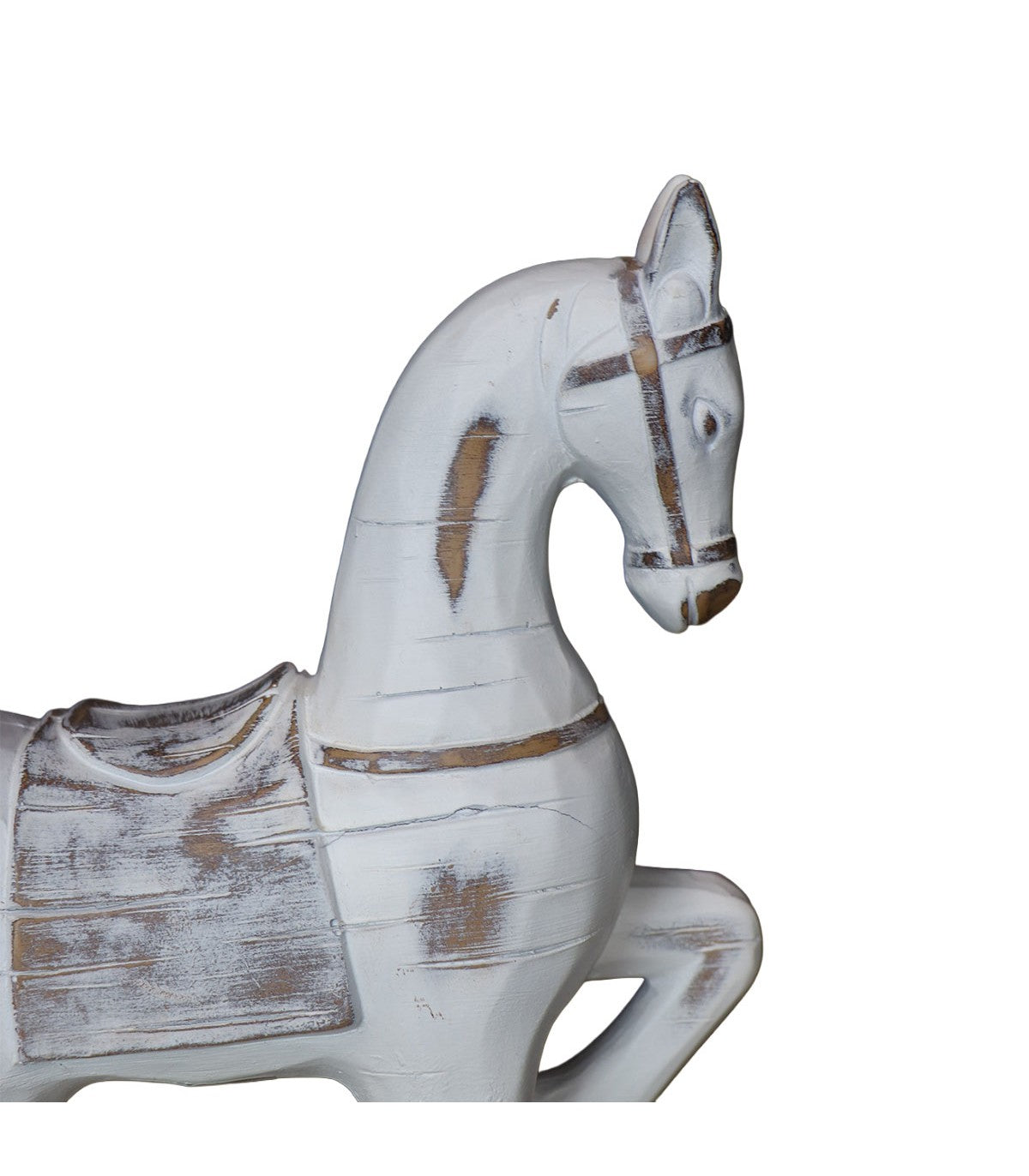 ADORNO CABALLO GRANADA POLIRESINA BLANCO