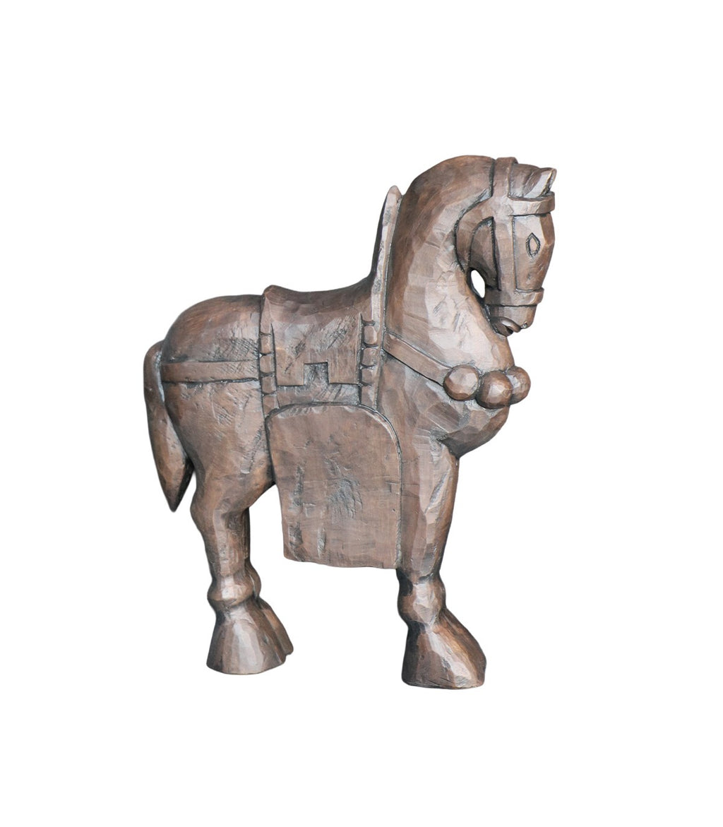 ADORNO CABALLO ANDALUCÍA POLIRESINA CAFÉ