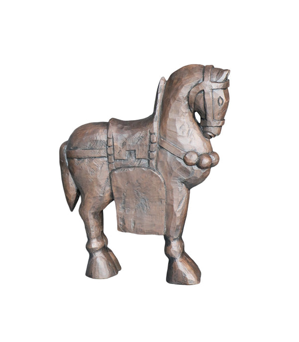 ADORNO CABALLO ANDALUCÍA POLIRESINA CAFÉ