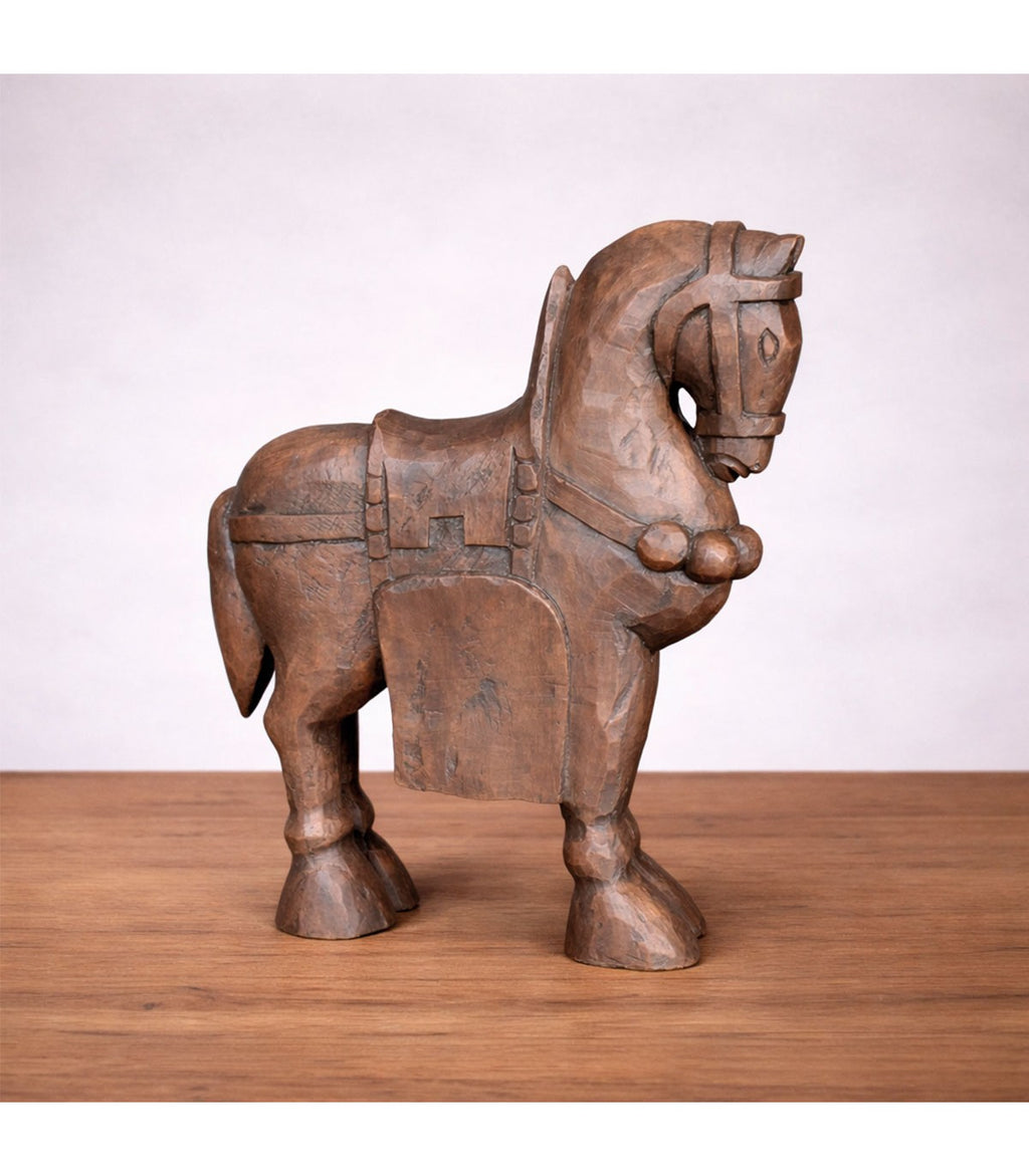 ADORNO CABALLO ANDALUCÍA POLIRESINA CAFÉ