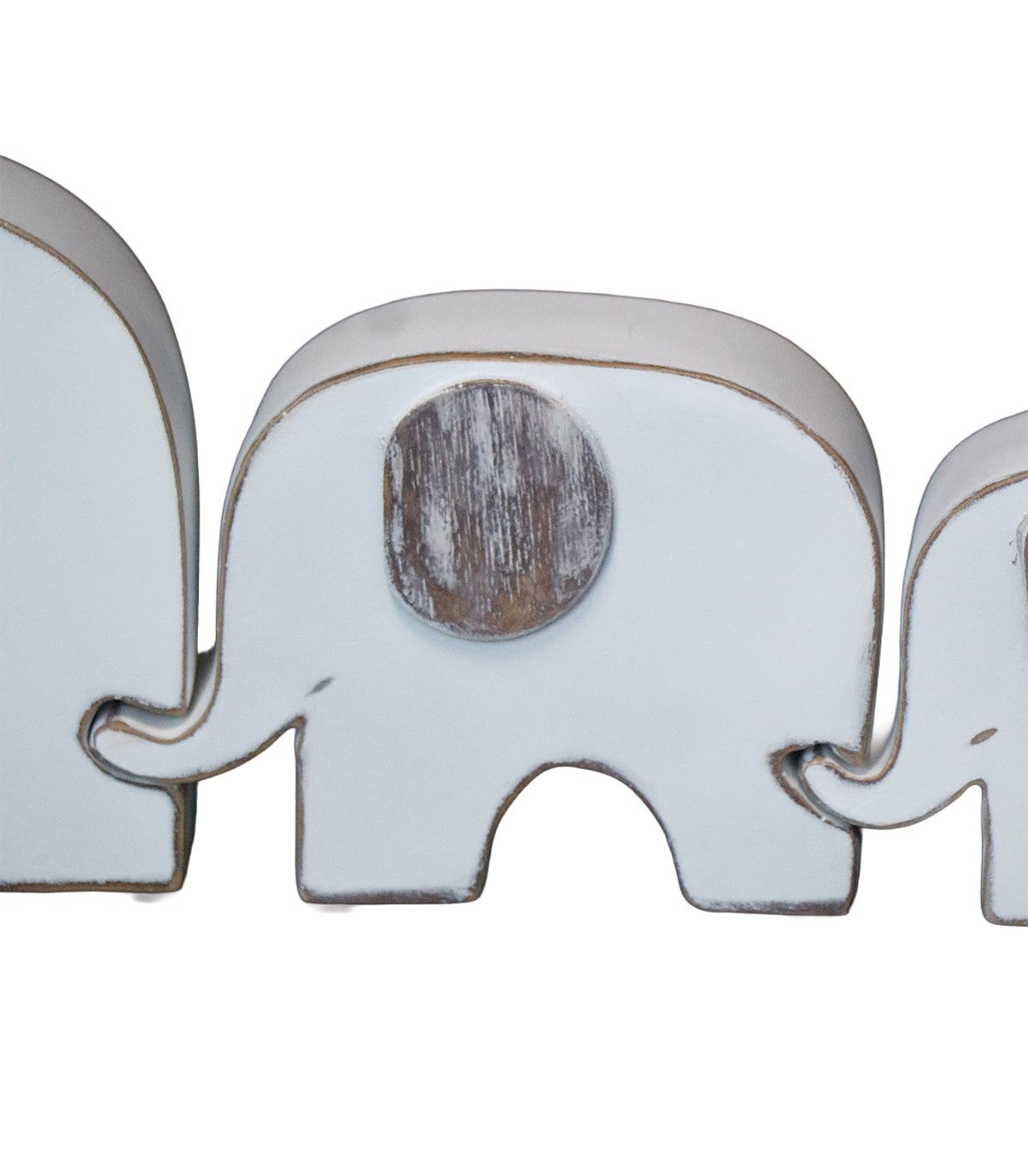 ADORNO FAMILIA ELEFANTES POLIRESINA BLANCO