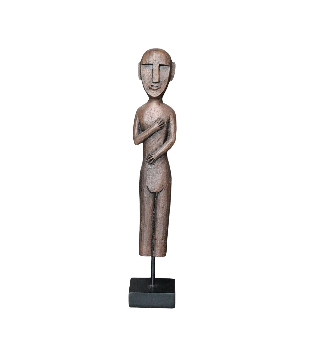 ADORNO FIGURA HOMBRE CON PEDESTAL NEGRO