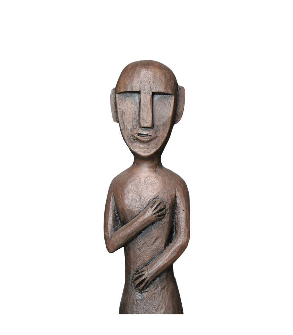 ADORNO FIGURA HOMBRE CON PEDESTAL NEGRO