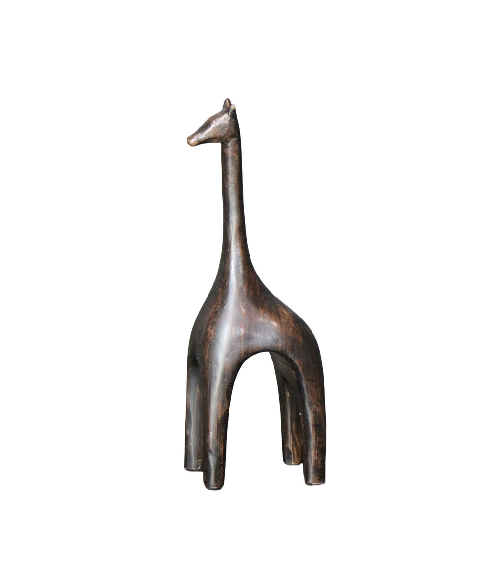 ADORNO JIRAFA RUDY POLIRESINA COGNAC