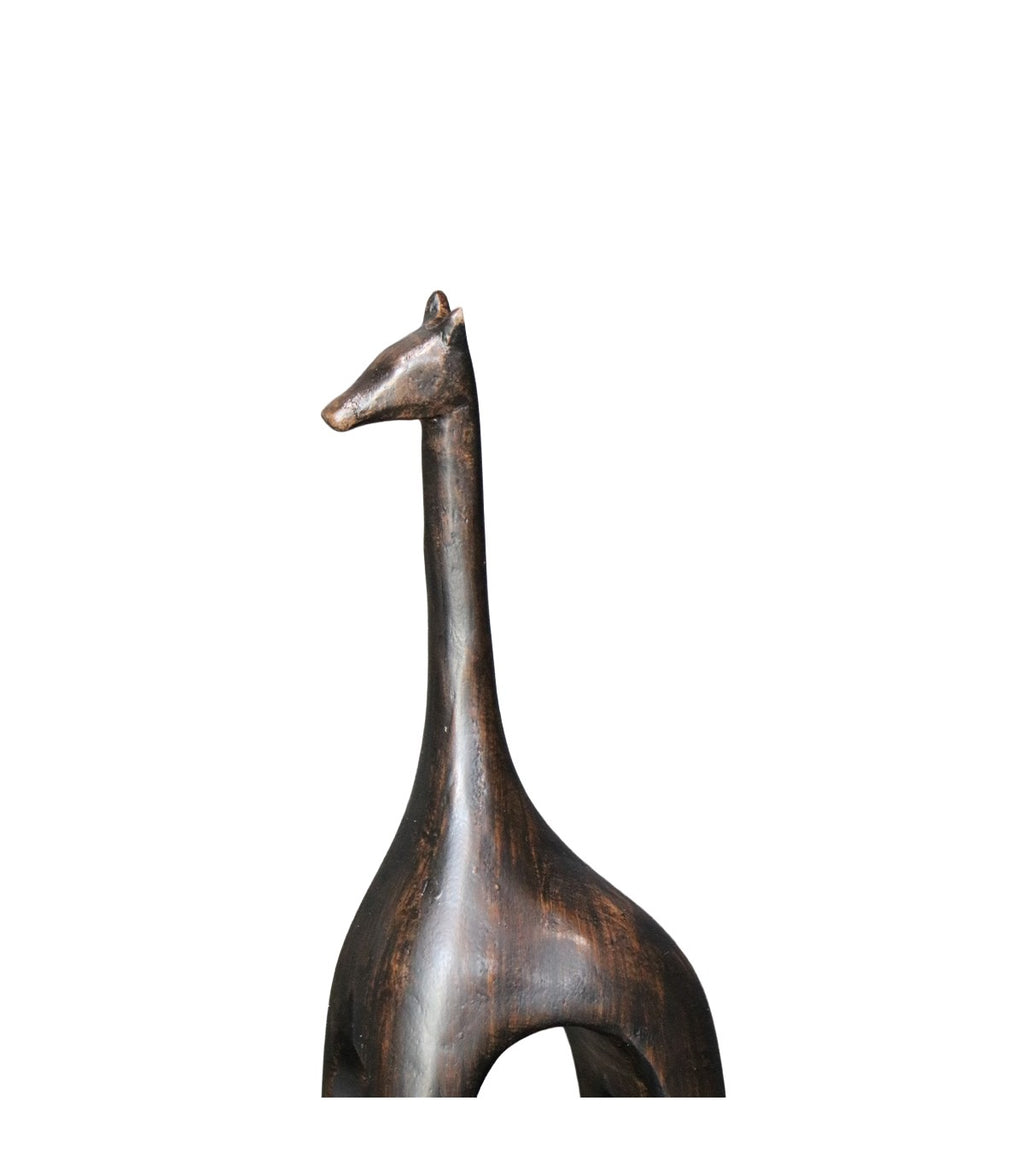 ADORNO JIRAFA RUDY POLIRESINA COGNAC