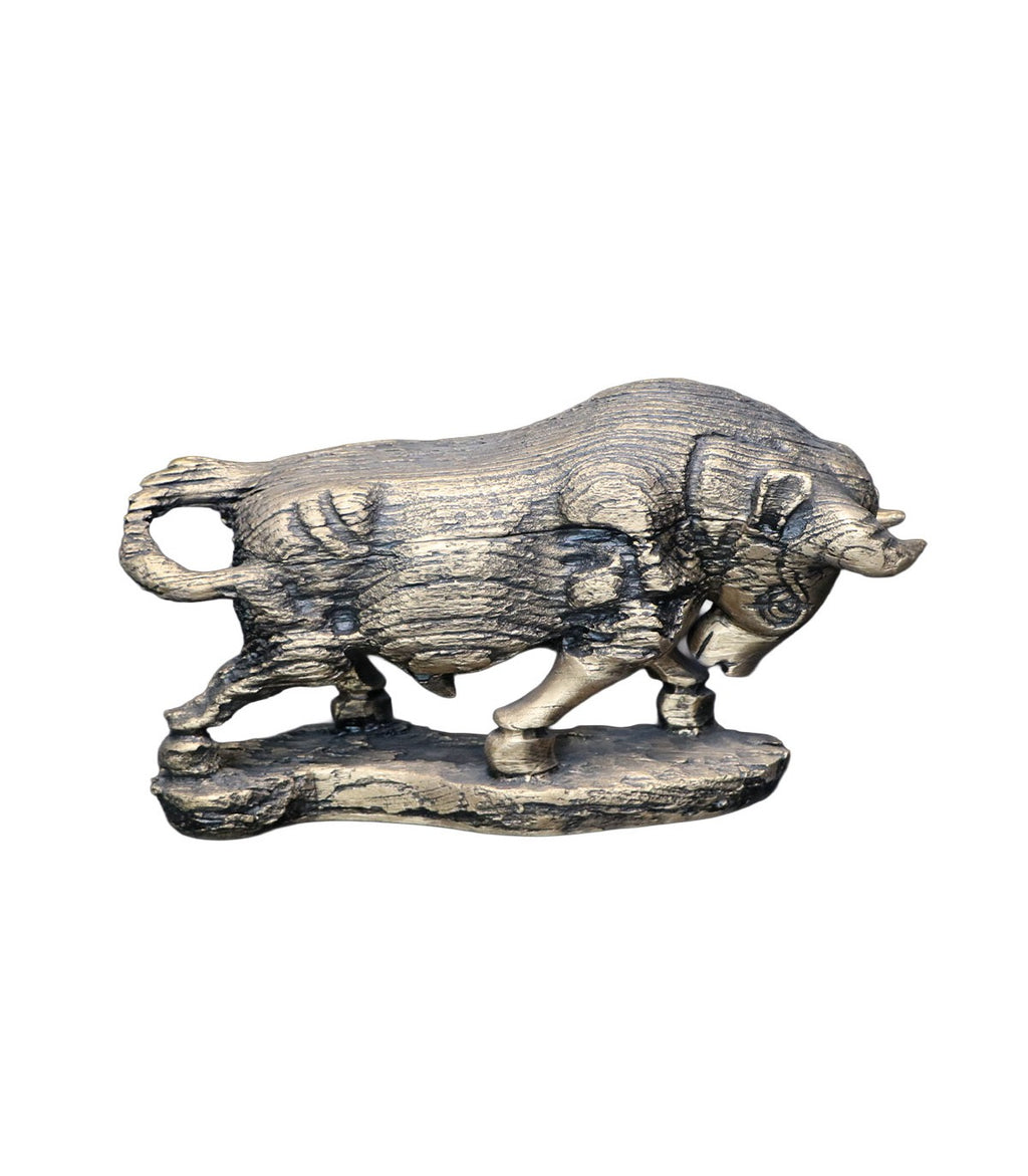 TORO DECORATIVO BULL POLIRESINA CAFÉ