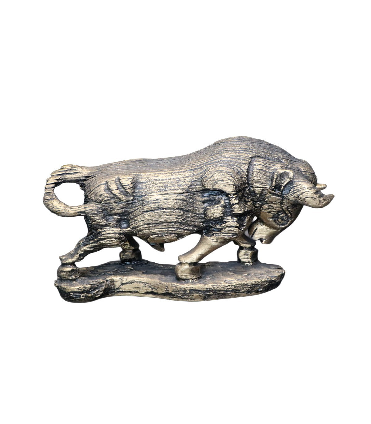 TORO DECORATIVO BULL POLIRESINA CAFÉ