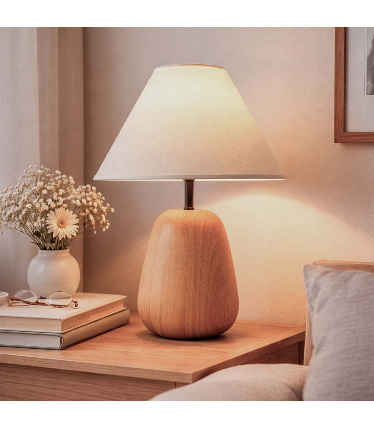 Lampara de Mesa Buland Madera S Natural