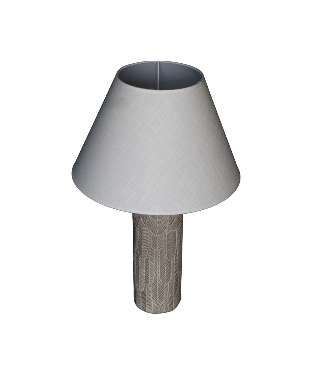 LÁMPARA DE MESA TRYSOR POLIRESINA BEIGE