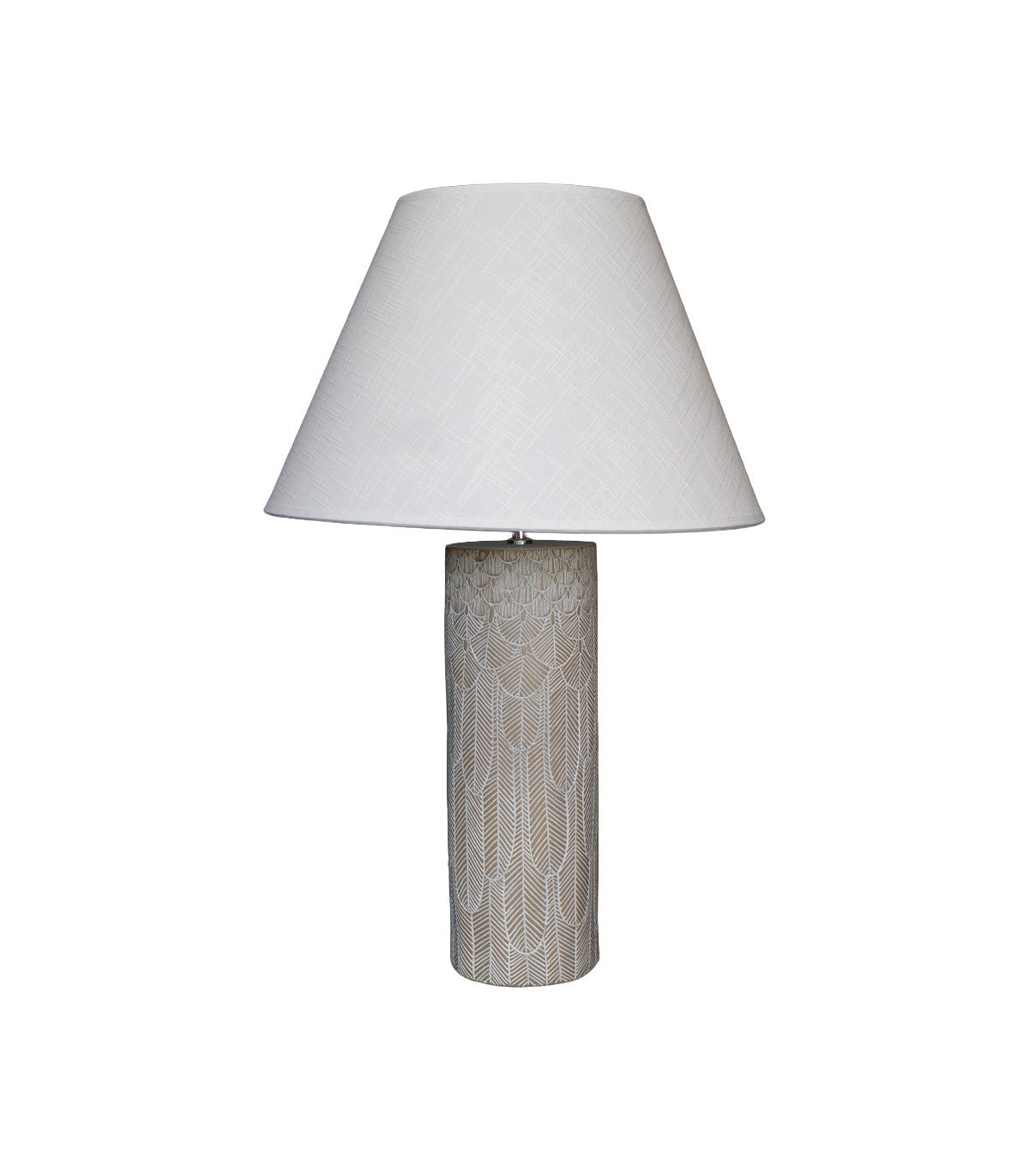 LÁMPARA DE MESA TRYSOR POLIRESINA BEIGE