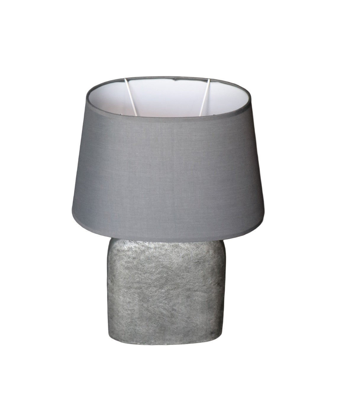 LÁMPARA RUDY POLIRESINA GRIS